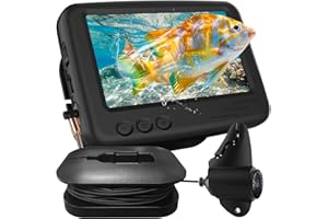 ZHFEIIRU Underwater Fishing Camera, Portable Fish Finder, 4000mAh Li-Battery, Wide-angle Infrared LED Night Vision Camera, Host IP68 Waterproof, with 4.3 inch IPS Display for Ice, River and Boat Kayak