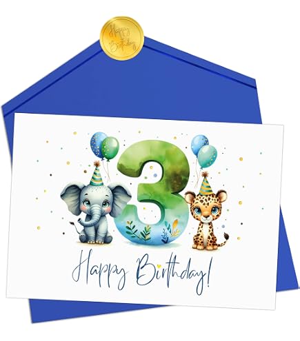 Edition Seidel Biglietto Auguri 3° Compleanno Bambina Con Busta | Formato 11,5x17 Cm | Design Moderno Stampato In Germania - 4