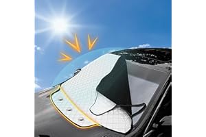 Parasol Coche Delantero- FREESOO Protector Solar para luna Delantera- Protector de Parabrisas- Protector para Parabrisas Cubierta de Parabrisas Coche Anti-UV Parabrisa Delantero,Magnético 143X114CM