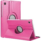 Babilden Samsung Galaxy Tab A9 X110/Galaxy Tab A11 Yatay ve Dikey Standlı 360 Derece D&ouml;ner Tablet Kılıfı Pembe