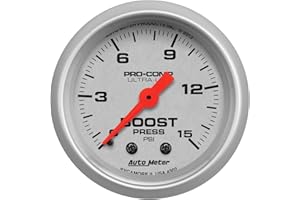 Auto Meter (4302) Ultra-Lite 2-1/16" 0-15 PSI Mechanical Boost Gauge