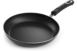 KICHLY Aluminiowa patelnia indukcyjna nieprzywierająca (28 cm) - z żaroodpornym nitowanym uchwytem - odporna na zarysowania i patelnia do omletów, nadaje się do płyt elektrycznych, gazowych i indukcyjnych (szara)