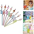 Reusable Straws Plastic, 8Pcs Reusable Ice Cream Straws, Drinking Straws for Birthday Party Decorations, Ice Cream Theme Party Cute Curved Straw for Hawaiian Summer Beach Party Supplies (Ice Cream)