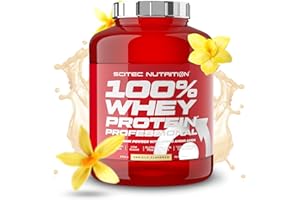 ‎SCITEC NUTRITION Scitec Nutrition 100% Whey Protein Professional - Angereichert mit zusätzlichen Aminosäuren und Verdauungsenzymen - Glutenfrei - Palmölfrei, 2.35 kg, Vanille