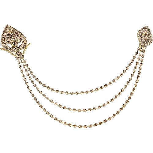 I Jewels Stylish Wedding Designer Stone Studded Brooch/Lapel Pin for Groom/Men (SM58)