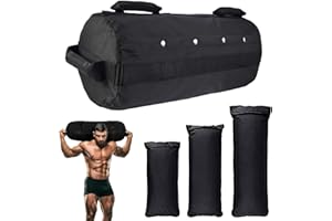 Favuit Sac de sable pour fitness, musculation, réglable, avec 3 poches intérieures, sac de sable Core Power Bag pour entraînement fonctionnel et exercices de musculation