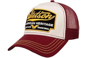 Stetson Gorra American Heritage Trucker Small Niño/Hombre - de Malla béisbol Snapback Cap Snapback, con Visera otoño/Invierno Primavera/Verano
