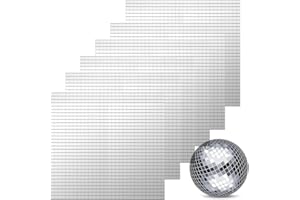 LznYi 5400pcs Self-Adhesive Mirror Tiles, Mini Square Mirrors Mosaic Tiles Sticker for Disco Ball, Art,Craft, Home Decoration (5x5mm)
