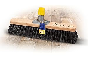 ‎NOVALIV Novaliv Besenkopf Rosshaar Mischung 40 cm I Besen ohne Stiel weiche Borsten I Feinstaubbesen Großraumbesen Kehrbesen