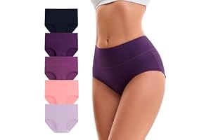 INNERSY majtki damskie, stretch, bawełna, wysoka talia, miękka bielizna, 5 par