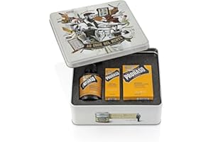 Proraso Coffret Soin Barbe Wood & Spice (3 produits) - Coffret cadeau pour le soin de la barbe avec nettoyant à barbe, huile à barbe et baume à barbe - Fabriqué en Italie