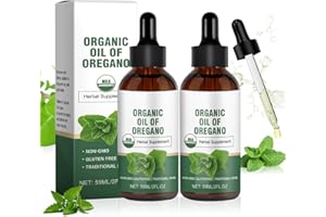 YCAAEO 2 Stück Aceite de Orégano, Orgánico Aceite de Oregano, Wild Oil of Oregano Oil, Natürliche Immun- und Verdauungshilfen, Keine Zusatzstoffe, Unterstützt die Darmgesundheit