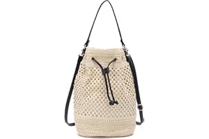 LHHMZ Bolso de paja para mujer Bolsa de playa de verano Bucket Bolso de Playa para Vacaciones Bolso de playa para mujer