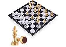 MumooBear Travel Chess Board Set Games - Magnetic Chess Piece with Portable/Foldable Board- Educational Toys For Kid/Children