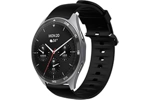 Blueshaweu Correa de 22 mm compatible con Hama 7010 (1,43 pulgadas), 6010 (1,65 pulgadas), 6910 (1,28 pulgadas), correa de repuesto de silicona clásica para reloj inteligente Hama 7010/6010/6910