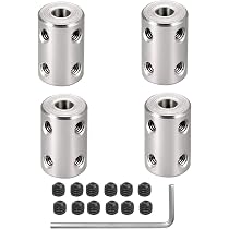 sourcing map 2pcs Arbre Coupleur 2.3mm x 4mm Connecteur Adaptateur en Cuivre pour RC Avion Bateau Moteur L20XD9