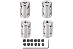 Winwill 4Pcs 3.17mm to 3.17mm Rigid Motor Shaft Coupling Coupler Sleeve Coupling Adapter for 3D Printers RC Motor Accessories