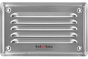 KOTARBAU® Vent Cover - Stainless Steel - 16.5x16.5 cm (6.5x3.93 inches) - Silver - Air Vent Grill - with Insect Screen - for Wall Ventilation - Corrosion Resistant