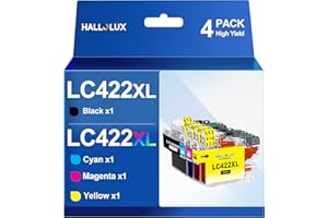 HALLOLUX LC422XL XL Große Kapazität LC-422XLVAL Tintenpatronen Value Pack für Brother LC422 LC-422XL LC-422XLVAL Patronen für Brother MFC-J5340DW MFC-J5345DW MFC-J5740DW MFC-J6540DW MFC-J6940DW (4er-Pack)
