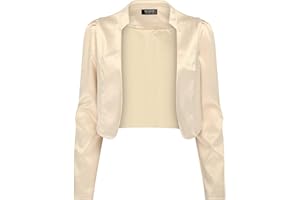 Bolerose Formale Raso a Maniche Lunghe Bolero Giacca