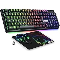 EMPIRE GAMING - Armor RF800 Wireless Ricaricabile Tastiera e Mouse QWERTY(Italiana-Layout)-Tastiera Senza Fili 2.4G RGB-Mouse