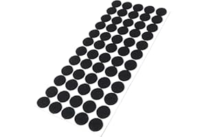 Adsamm / 60 x feltrini autoadesivi / neri / Ø 20 mm / tondi / piedini per mobili in feltro da 3.5 mm di spessore / pad protettivi per arredi