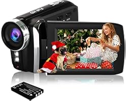 HG8250 Digital Video Camcorder FHD 1080P 24MP 270 Degree Rotation Flip Screen Video Camera for Kids/Beginners/Children/Teenag
