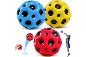 BGTLJKD 3 Stück Astro Jump Ball Space Ball EIN Knallendes Geräusch Machen Mondball Lavaball Spielzeug Planeten Hüpfbälle Sprünge Gummiball Space Ball für Kinder im Freien (A)