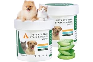 Hywean Neds 300 Piezas De Toallitas para Ojos De Perros, Toallitas Ojos Perro por Las Lágrimas De Los Ojos De Las Mascotas