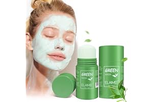 NUEDSFXO 2PCS Green Tea Cleansing Mask, Maschera Viso Punti Neri Rimozione, Green Mask Stick Riduci i Pori, Controllo Profondo Dell'olio e Rimozione dell'acne Per Tutti i Tipi Di Pelle
