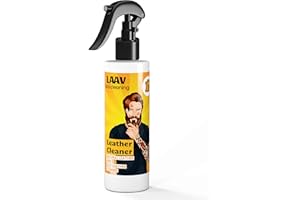 LAAV Nettoyant Cuir Leather Cleaner (250 ML) I Nettoyant Cuir Canapé, Voiture I Élimine la Saleté et Les Taches, ne Dessèche Pas I Nettoyage pour Tous Les Produits en Cuir I PFC-Free