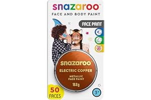 Snazaroo - Peinture Pour Visage et les Corps, Maquillage Pour Visage et Déguisement, Pour Enfants et Adults,Fard Blister 18 ML, Couleur Cuivre