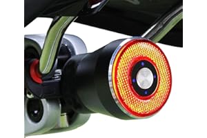 Monkey Home Fahrrad Smart Rücklicht, Bremsaktiviertes Rücklicht, Auto On/Off, Ganz aus Aluminium, wasserdicht, USB wiederaufladbar, StVZO Zugelassen, Radfahren Sicherheit Zubehör