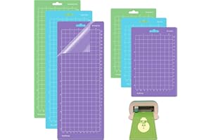 YINGLUOEU 6 pezzi Tappetino da Taglio per Cricut Joy 4,5" x 12" + 4,5" x6,5"Variety Grip Tappetino Taglio Accessori di Ricambio per Macchina da Taglio