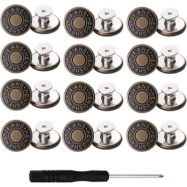 QUARKZMAN 12 Stück Knöpfe Bronze, 20mm Halbrunde Pilzkappe Metallknöpfe Handwerk Buttons mit Schaft, Bastelknöpfe Rund Nähknöpfe Ersatzknöpfe Buttons für Blazer Anzug Jacke Kleidung
