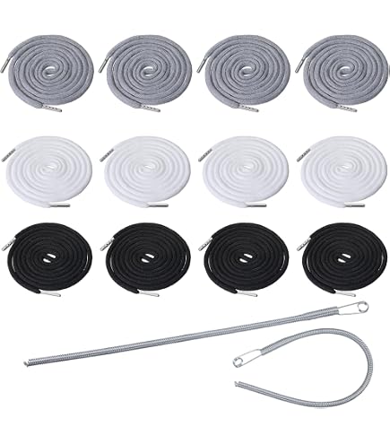 Cordon de serrage de rechange pour sweat à capuche, cordon plat avec pointe en métal, 24 bloqueurs de cordon avec 2 enfile-aiguille pour pantalons de survêtement, pantalons, vestes, manteaux
