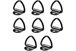 ATPWONZ 8 Pcs Tie Down Anchor,D Ring Heavy Duty Steel Tie Down Hooks,Truck-Bed Load Anchor,Stainless Steel Tie Down Rings for Trailers Trucks Vans Boat Rope,Load 400KG
