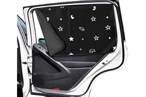 ‎NOMIOU Sonnenschutz Auto Baby Sonnenblende 2 Stück mit UV Schutz- Sonnenschutz Auto Kinder Seitenscheibe, Selbsthaftende Sonnenschutztuch Autofenster Sonnenschutz Universal