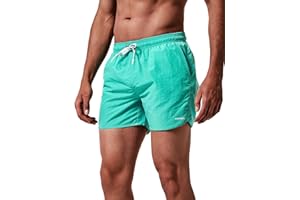 MaaMgic Homme Short de Bains Maillot de Bain Garcons Pants Court de Sport Séchage Rapide Couleur Unie