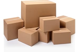IMBALLAGGI POINT Boîtes en carton pour déménagement, 60 x 40 x 40 cm, boîtes d'emballage d'expédition en carton ondulé Havane légères solides et résistantes – 10 pièces – Fabriqué en Italie