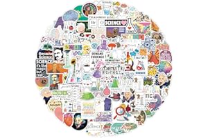 KOWASO 100 Uds. Pegatinas de laboratorio de ciencia de terror calcomanías para botella de agua, portátil, equipaje, coche, bicicleta, pegatinas de vinilo impermeables, paquete