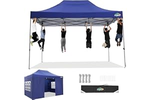 COBIZI Tonnelle de Jardin Tente 3x4.5 étanche Stable,Pavillon de Jardin Protection UV avec 4 Panneaux latéraux Festival Tente de réception Protection Solaire Pavillon pour Mariage Jardin, Bleu Marine