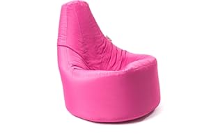 MAXIBEAN Bean Bag Gamer Recliner Outdoor and Indoor Adult Gaming Beanbag Garden Seat Chair Water and Weather Resistant (Pink)