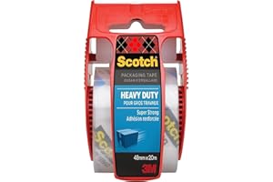 Scotch Ruban d'Emballage - 1 Rouleau - 48mm x 20m - Ruban d'Emballage Résistant pour les Colis, les Cartons de Déménagement et les Boîtes d'Expédition à Usage Intensif