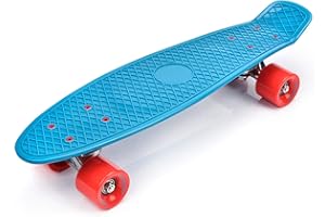 ‎METEOR Deskorolka skate mini cruiser Klasyczna fiszka skateboard longboard do Nauki jazdy dla dzieci Deska dla początkujących Idealna na skatepark retro lekka tania młodzież nastolatków meteor