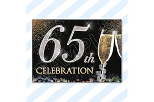 CYDPRINTING A6 CARDS - Birthday Party Invitations Invites Anniversary Celebration with Envelopes (65th Celebration) (Pack of 36)