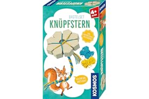 KOSMOS 712594 Knüpfstern, Bastel-Set für Kordeln, für Kinder ab 4 Jahre, als Freundschaftsarmbänder, Deko, Haarband, Schnürsenkel, Schmuck, kreative Basteleien, DIY, Geschenk, Spielzeug