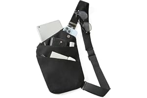 OSOCE Sacoche Homme Bandouliere Sac Poitrine Homme Portefeuille en Bandoulière Sacoche Antivol Léger Multi-Fonctionnel Sling Bag Imperméable Crossbody Sac Noir