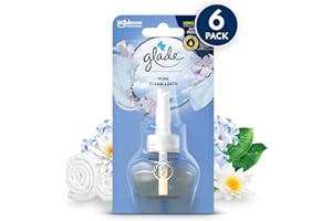 Glade Plug in Air Freshener Refill, Electric Scented Oil Room Air Freshener, Clean Linen, Pack of 6 (6 x 20ml)