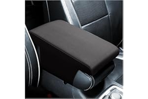 JNNJ Coussin D'accoudoir Voiture, Coussin Console Pour Console Centrale, Protecteur Couverture Boîte Siège D'accoudoir Imperméable, Housse Console Centrale En Mousse Mémoire Pour Véhicules(Noir)